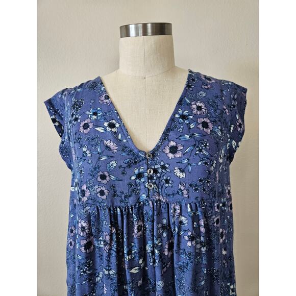 Lucky Brand Printed Peasant Mini Dress, Size XS - Picture 5 of 11